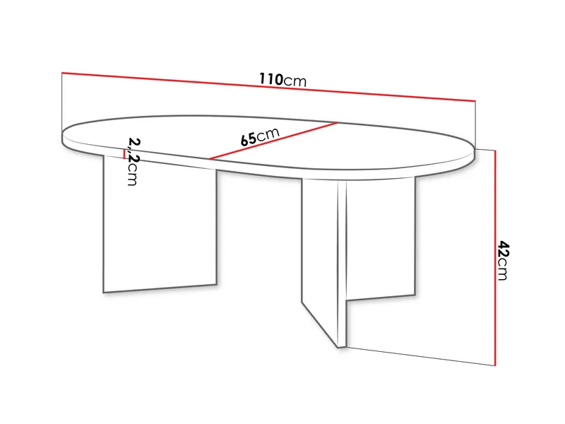 Zyleron Soffbord 110 cm - Svart - Möbler - Bord & matgrupper - Soffbord