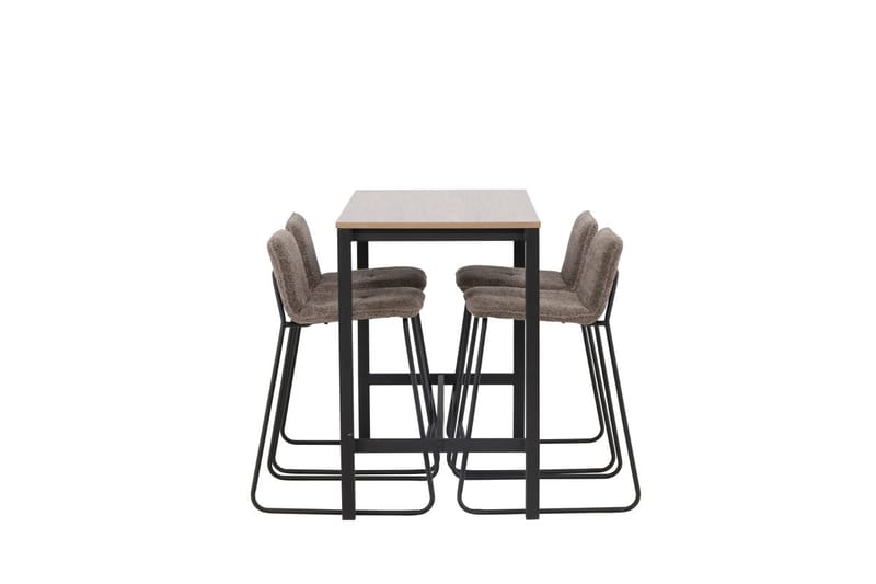 Camden Barbord 120x60x90 cm med 4 Bisbee Barstol - Mörkgrå, valnöt - Möbler - Bord & matgrupper