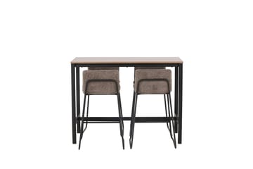 Camden Barbord 120x60x90 cm med 4 Bisbee Barstol - Mörkgrå, valnöt - Möbler - Bord & matgrupper