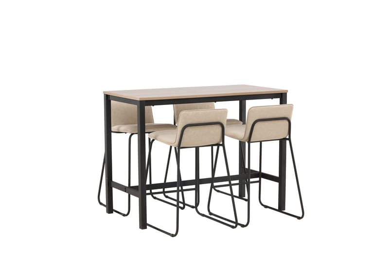 Camden Barbord 120x60x90 cm med 4 Bisbee Barstol - Möbler - Bord & matgrupper