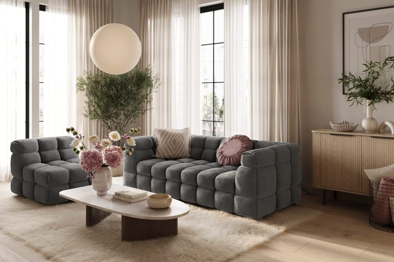 Elise Bubblig Fåtölj - Mörkgrå - Möbler - Stolar & fåtöljer - Fåtölj - Fåtölj utan armstöd