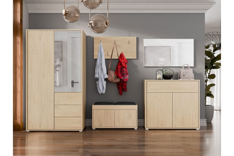 Agawal Hallmöbelset - Brun - Möbler - Hallmöbler - Möbelset för hall & entre