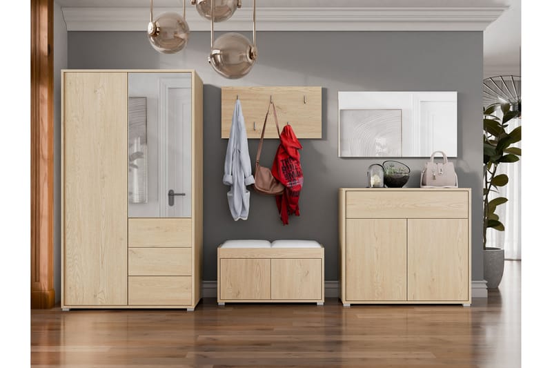Agawal Hallmöbelset - Brun - Möbler - Hallmöbler - Möbelset för hall & entre