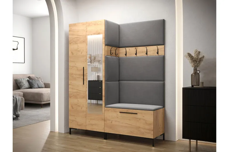 Ahsamin Hallmöbelset - Beige/Brun - Möbler - Hallmöbler - Möbelset för hall & entre