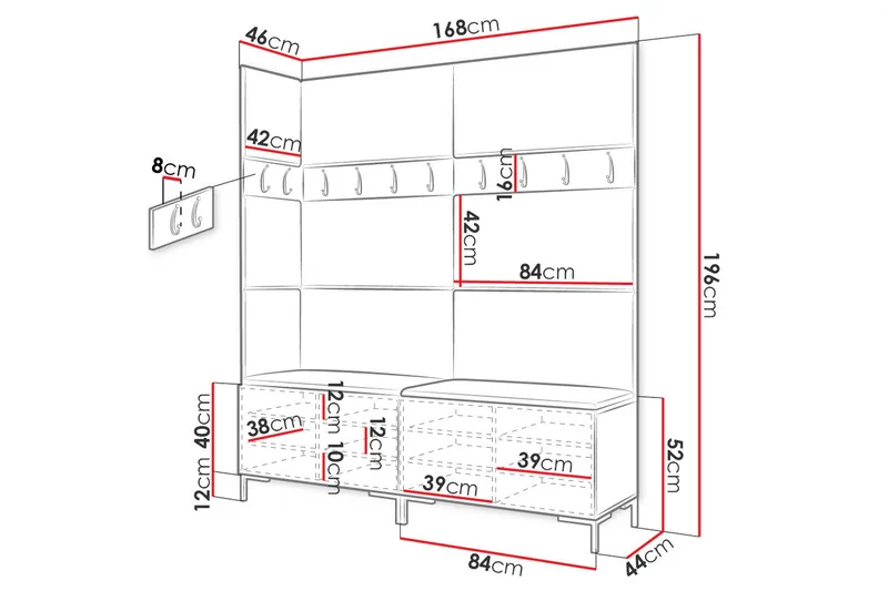 Ahsamin Hallmöbelset - Möbler - Hallmöbler - Möbelset för hall & entre