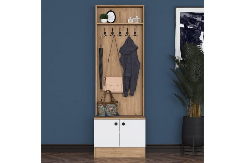 Alvric Hallmöbelset - Valnöt/Vit - Möbler - Hallmöbler - Möbelset för hall & entre