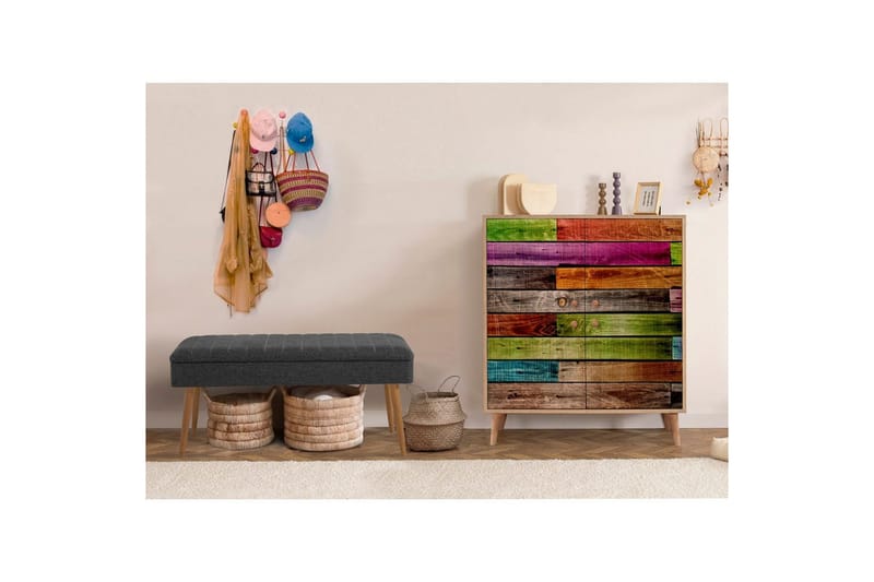 Anaya Hallmöbelset - Antracit - Möbler - Stolar & fåtöljer - Sittbänk - Skobänk & skohylla med bänk