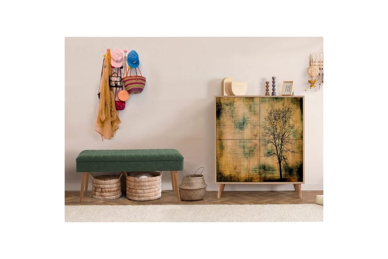 Anaya Hallmöbelset - Grön - Möbler - Stolar & fåtöljer - Sittbänk - Skobänk & skohylla med bänk