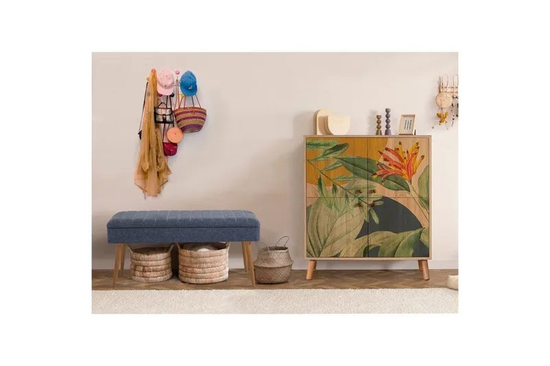 Anaya Hallmöbelset - Mörkblå - Möbler - Stolar & fåtöljer - Sittbänk - Skobänk & skohylla med bänk