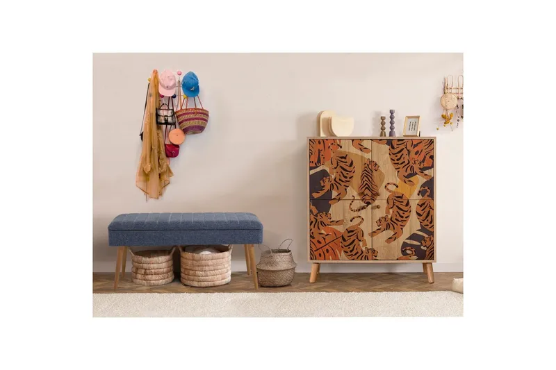 Anaya Hallmöbelset - Mörkblå - Möbler - Stolar & fåtöljer - Sittbänk - Skobänk & skohylla med bänk