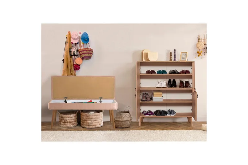 Anaya Hallmöbelset - Sten - Möbler - Stolar & fåtöljer - Sittbänk - Skobänk & skohylla med bänk