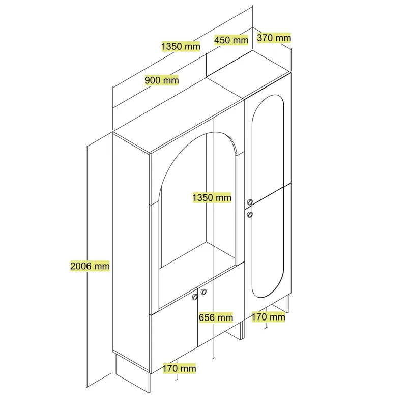 Ayleid Hallmöbel 200 cm - Kräm / Travertin - Möbler - Hallmöbler - Möbelset för hall & entre