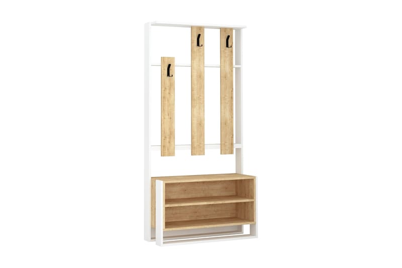 Bodsjö Klädförvaring 90 cm, Brun/Vit