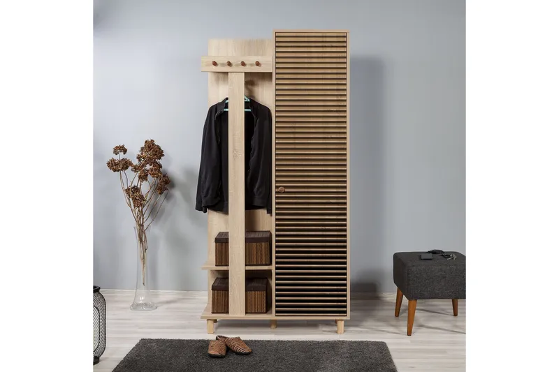 Brokind Klädförvaring 90 cm - Brun - Möbler - Hallmöbler - Möbelset för hall & entre