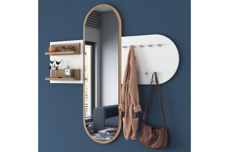 Courlac Hallmöbelset Vit/Brun - Hanah Home - Möbler - Hallmöbler - Möbelset för hall & entre