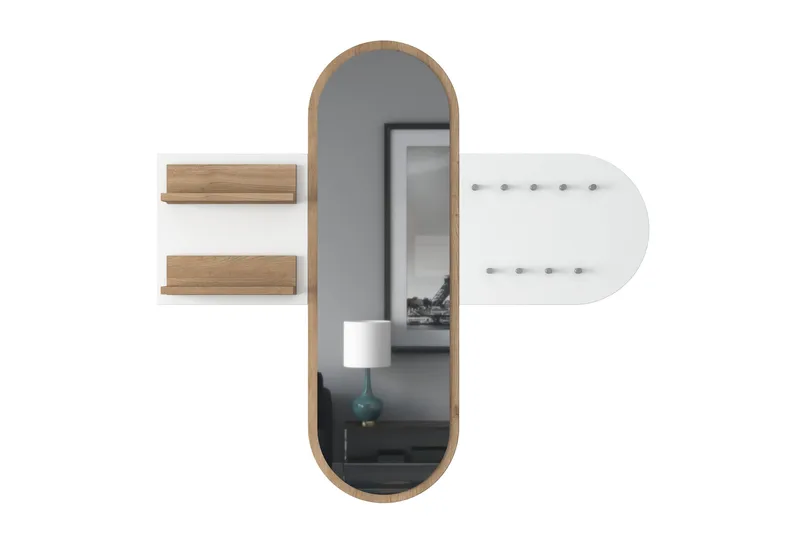 Courlac Hallmöbelset Vit/Brun, Hanah Home