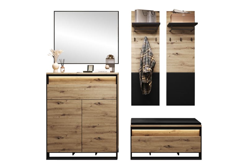 Dorana Hallmöbelset, Brun/Svart