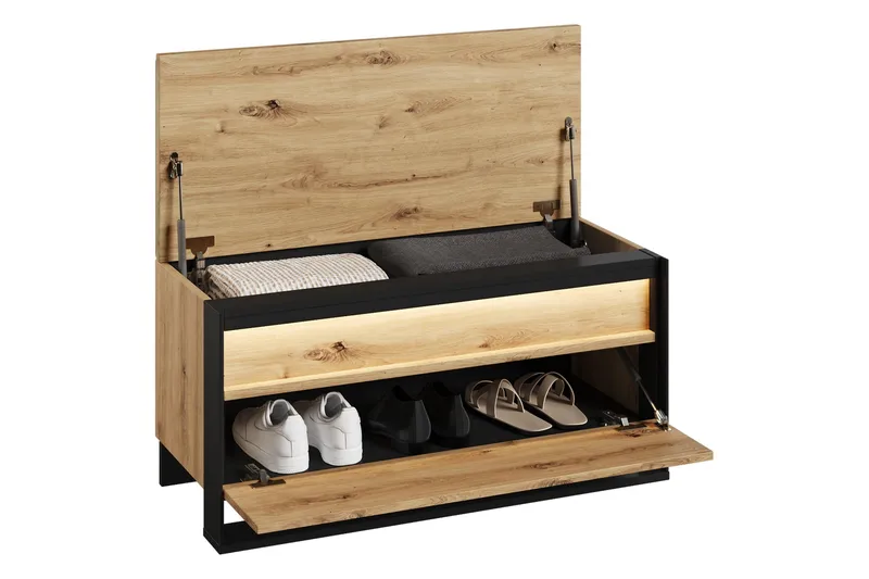 Dorana Hallmöbelset - Brun/Svart - Möbler - Hallmöbler - Möbelset för hall & entre