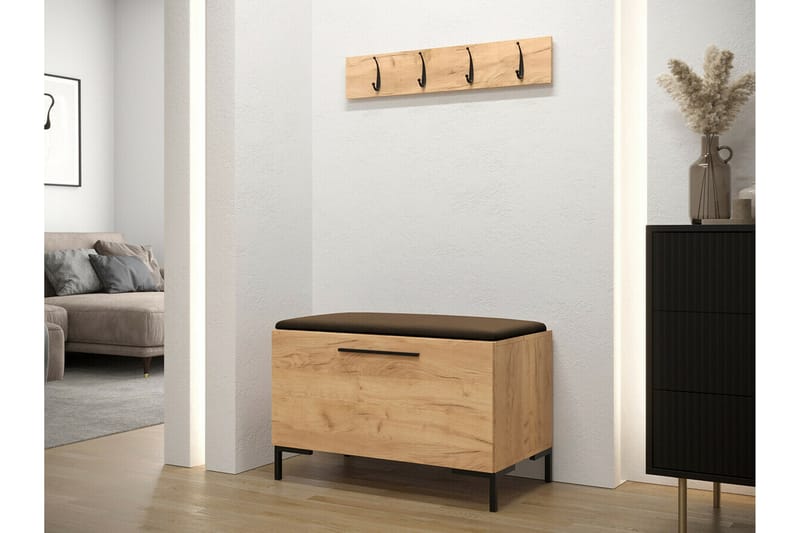Dunvegan Hallmöbelset 84x44 cm - Mörkbrun - Möbelset för hall & entre - Hallförvaring