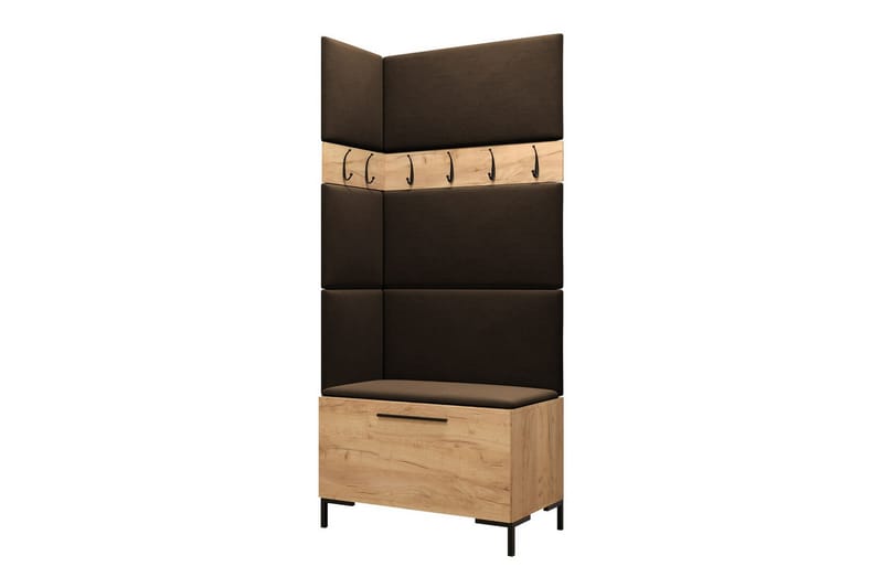 Dunvegan Hallmöbelset 84x46 cm - Mörkbrun - Möbelset för hall & entre - Hallförvaring