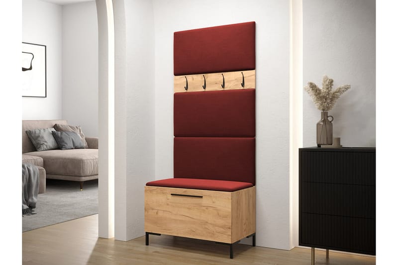 Dunvegan Hallmöbelset 84x46 cm - Röd - Möbelset för hall & entre - Hallförvaring