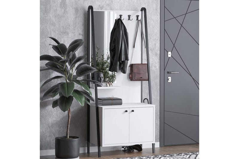 Favric Hallmöbelset - Svart/Vit - Möbler - Hallmöbler - Möbelset för hall & entre
