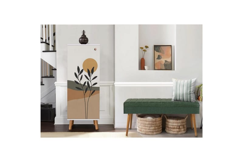 Gelsgan Hallmöbelset - Vit/Grön - Möbler - Hallmöbler - Möbelset för hall & entre