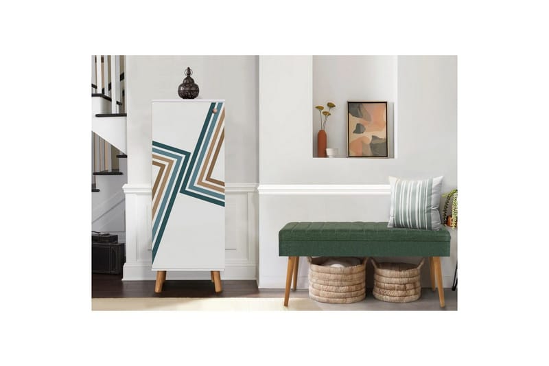 Gelsgan Hallmöbelset - Vit/Grön - Möbler - Hallmöbler - Möbelset för hall & entre