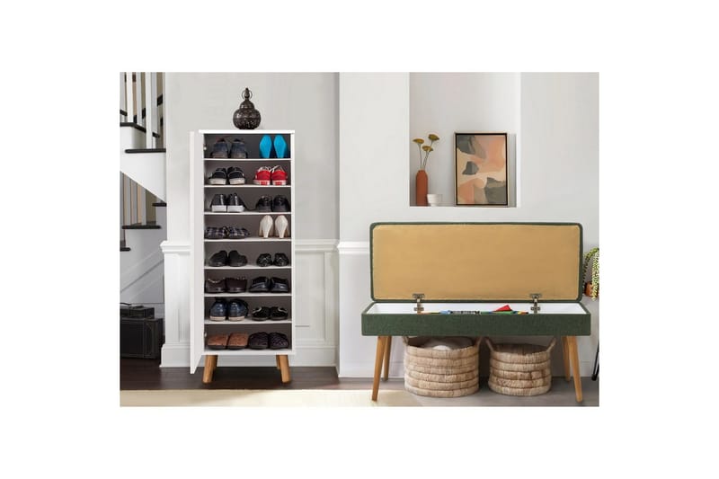 Gelsgan Hallmöbelset - Vit/Grön - Möbler - Hallmöbler - Möbelset för hall & entre