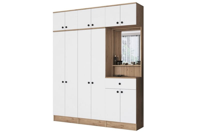 Hallmöbel Donel Valnöt / Vit - Valnöt / Vit - Möbler - Hallmöbler - Möbelset för hall & entre