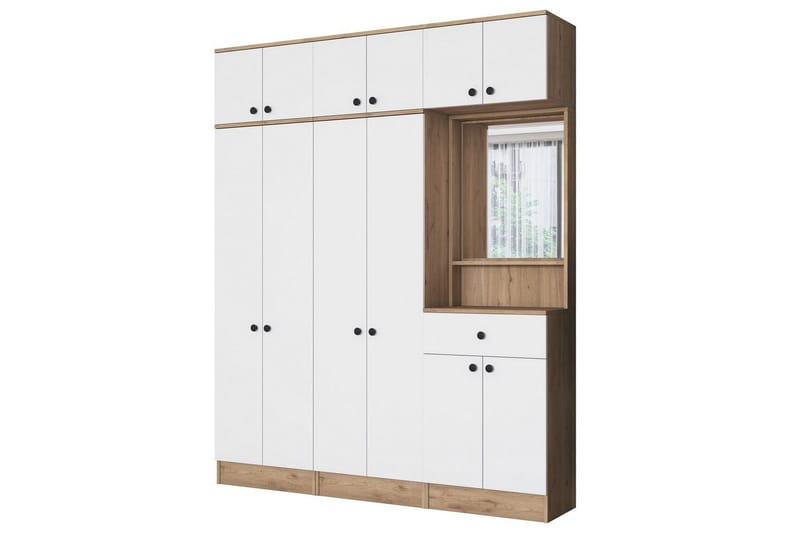 Hallmöbel Donel Valnöt / Vit - Valnöt / Vit - Möbler - Hallmöbler - Möbelset för hall & entre