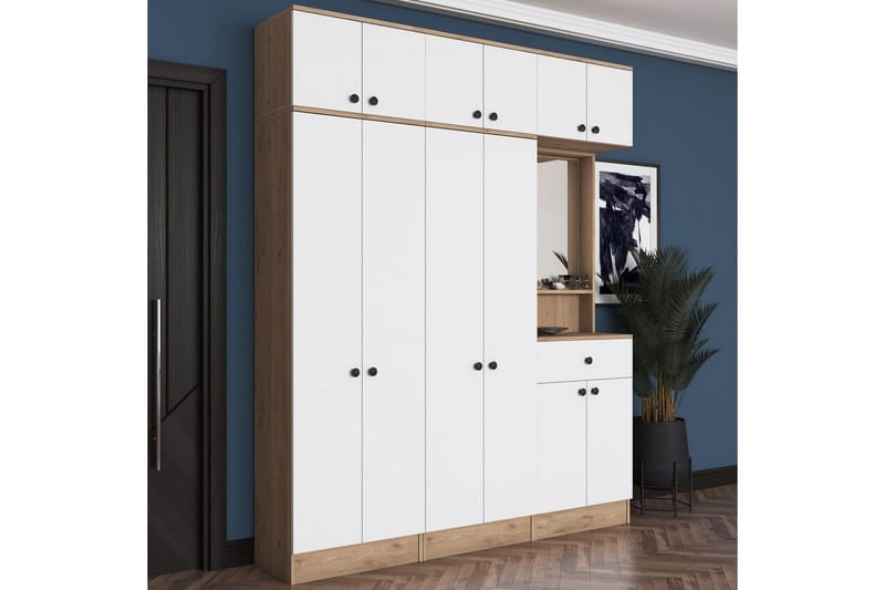 Hallmöbel Donel Valnöt / Vit - Valnöt / Vit - Möbler - Hallmöbler - Möbelset för hall & entre