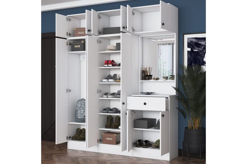Hallmöbel Donel Vit - Vit - Möbler - Hallmöbler - Möbelset för hall & entre
