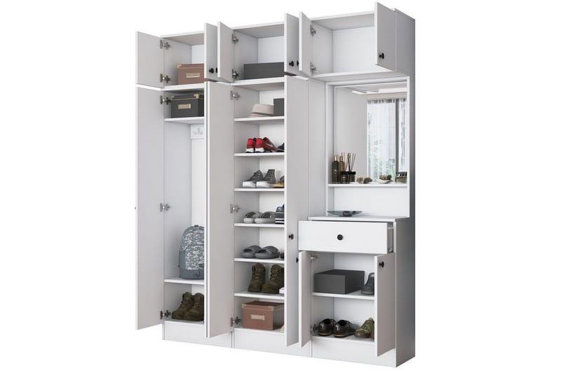 Hallmöbel Donel Vit - Vit - Möbler - Hallmöbler - Möbelset för hall & entre