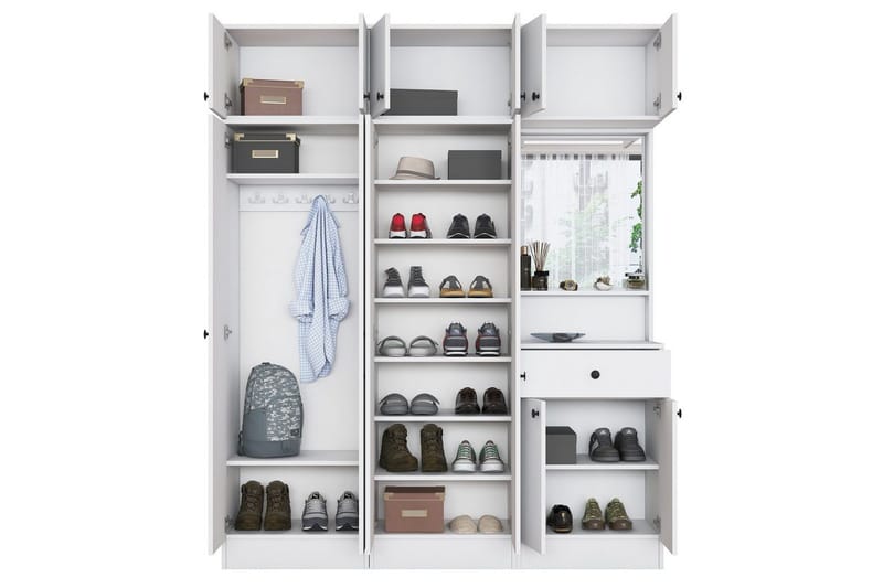 Hallmöbel Donel Vit - Vit - Möbler - Hallmöbler - Möbelset för hall & entre