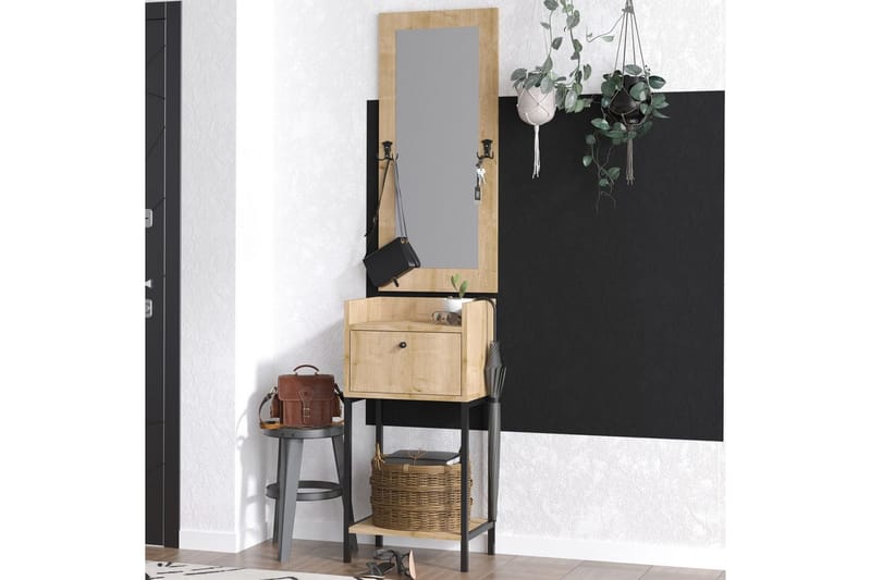 Hallmöbel Gohzlan Sudamale Ek - Svart/Mörkbrun - Möbler - Hallmöbler - Möbelset för hall & entre