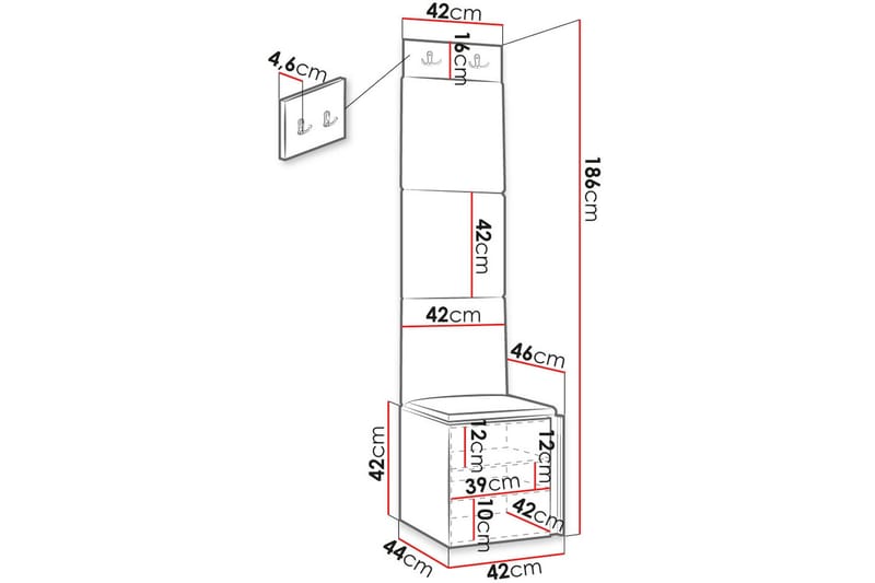Hollan Hallmöbelset - Beige - Möbler - Hallmöbler - Möbelset för hall & entre