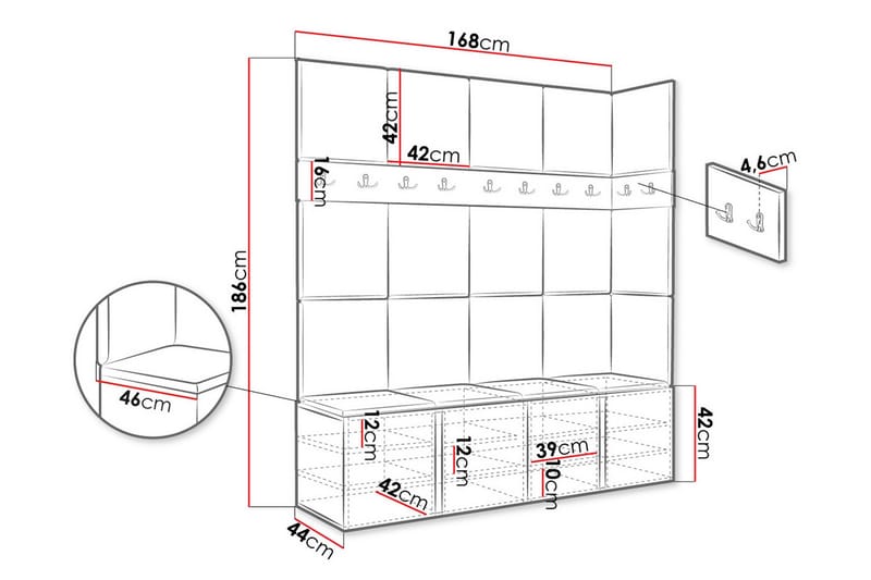 Hollan Hallmöbelset - Beige - Möbler - Hallmöbler - Möbelset för hall & entre