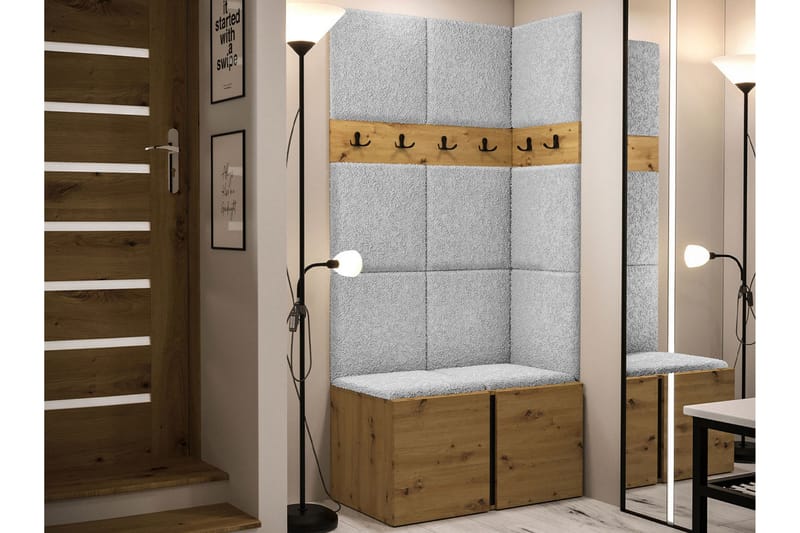 Hollan Hallmöbelset - Grå/Beige - Möbler - Hallmöbler - Möbelset för hall & entre