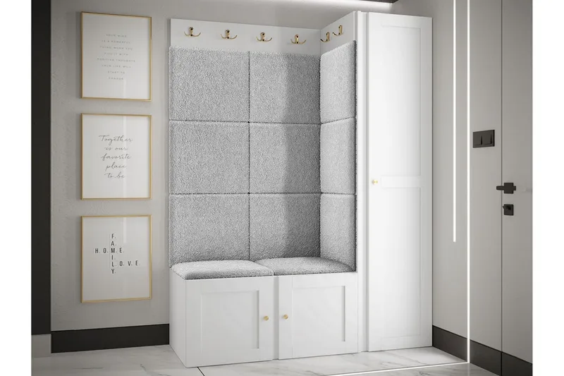 Hollan Hallmöbelset - Vit - Möbler - Hallmöbler - Möbelset för hall & entre