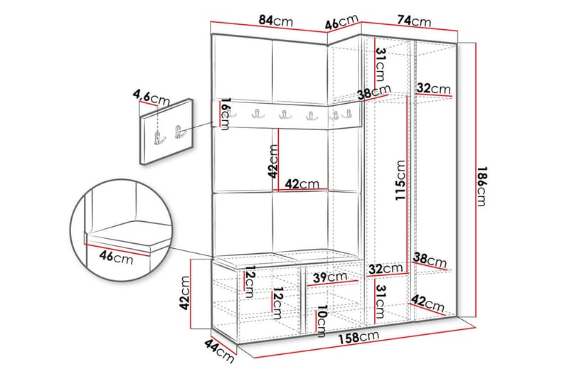 Hollan Hallmöbelset - Möbler - Hallmöbler - Möbelset för hall & entre