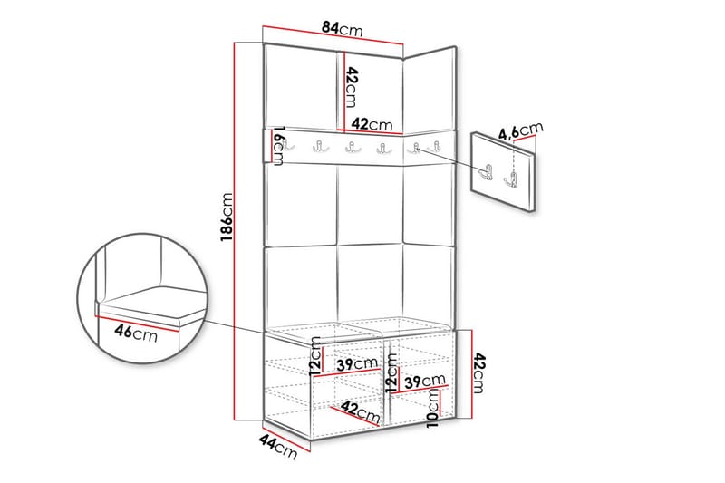 Hollan Hallmöbelset - Möbler - Hallmöbler - Möbelset för hall & entre