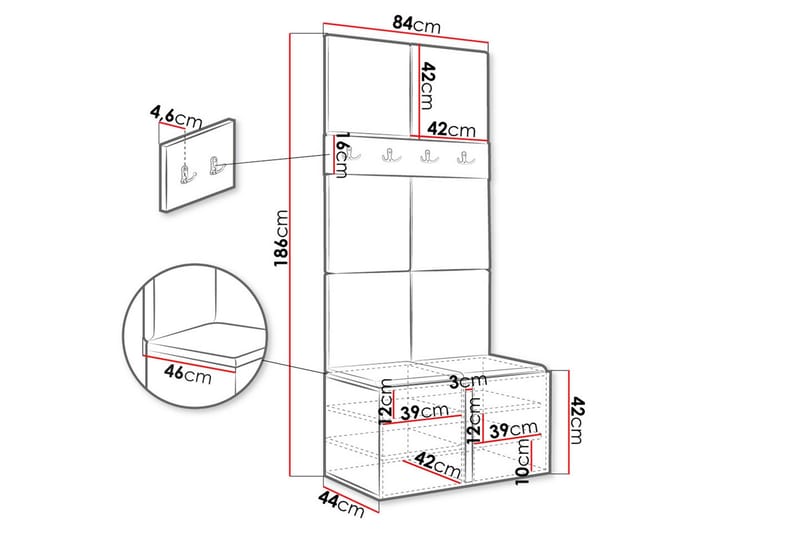 Hollan Hallmöbelset - Möbler - Hallmöbler - Möbelset för hall & entre