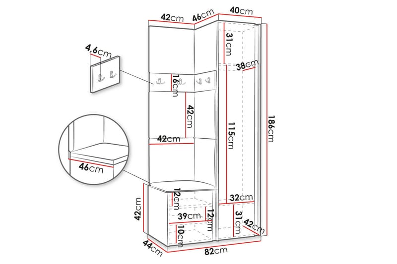 Hollan Hallmöbelset - Möbler - Hallmöbler - Möbelset för hall & entre