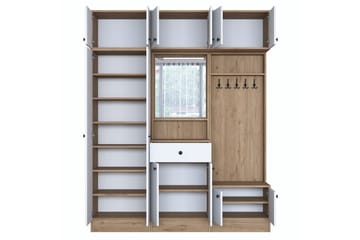 Honny Hallmöbelset Brun/Vit - Hanah Home - Möbler - Hallmöbler - Möbelset för hall & entre