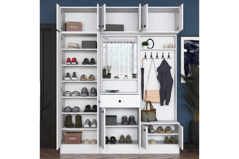 Honny Hallmöbelset Vit - Hanah Home - Möbler - Hallmöbler - Möbelset för hall & entre