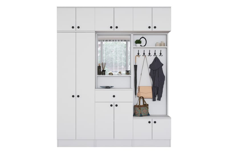 Honny Hallmöbelset Vit - Hanah Home - Möbler - Hallmöbler - Möbelset för hall & entre