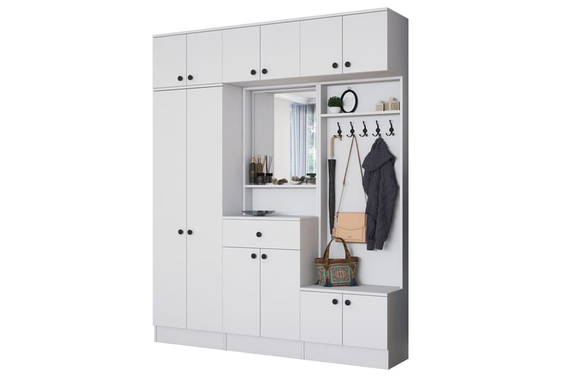 Honny Hallmöbelset Vit - Hanah Home - Möbler - Hallmöbler - Möbelset för hall & entre