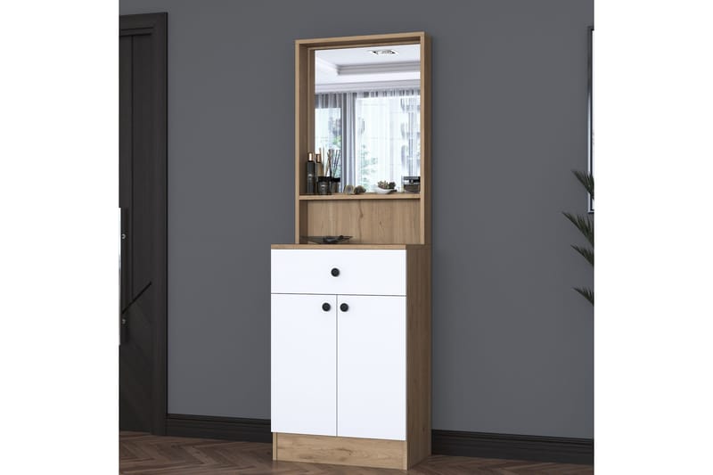 Hooda Hallmöbelset - Valnöt/Vit - Möbler - Hallmöbler - Möbelset för hall & entre