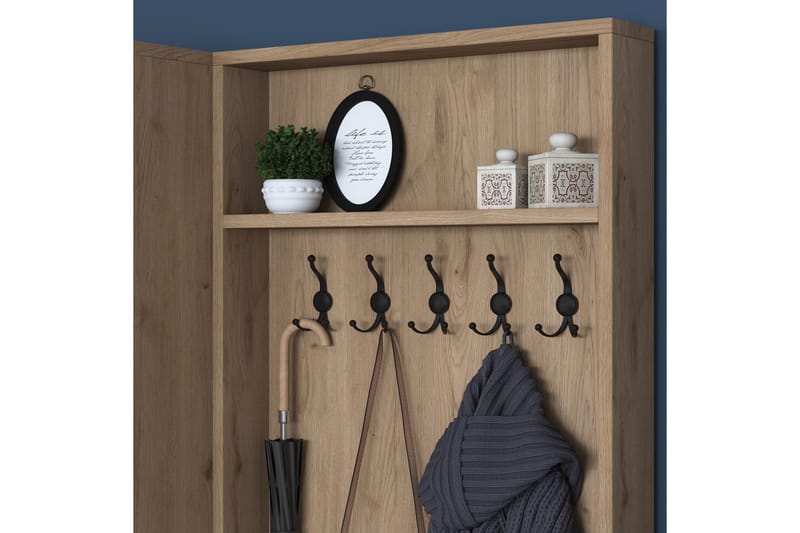 Hooda Hallmöbelset Vit/Brun - Hanah Home - Möbler - Hallmöbler - Möbelset för hall & entre